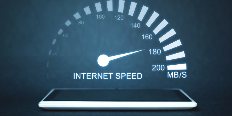 Illustration of internet speed measurements and their impact on online activities.